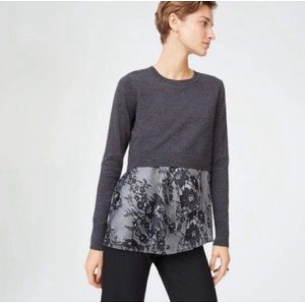 Club Monaco Clairbel Layered Sweater Sz XS | Designer Luxury Minimalist Knit